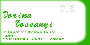 dorina bossanyi business card